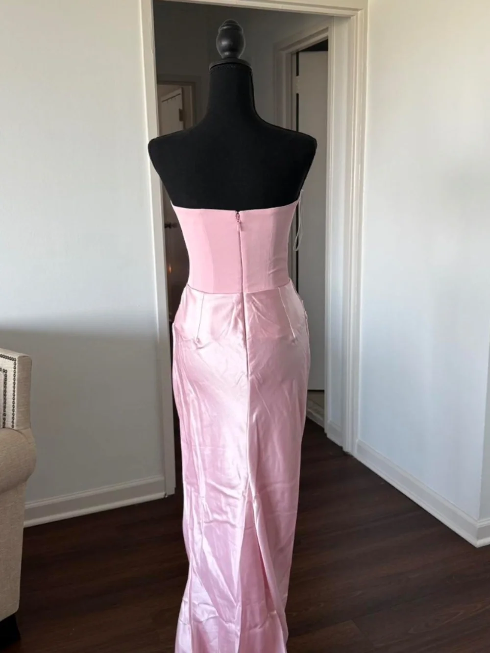 HOUSE OF CB PERSEPHONE PINK CORSET MAXI DRESS SIZE S REG CUP - Picture 7 of 8